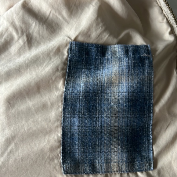 Pendleton Fuzzy Sherpa Plush Zip Jacket Beige Heather/Blue Ombre Plaid Size L - Picture 9 of 10